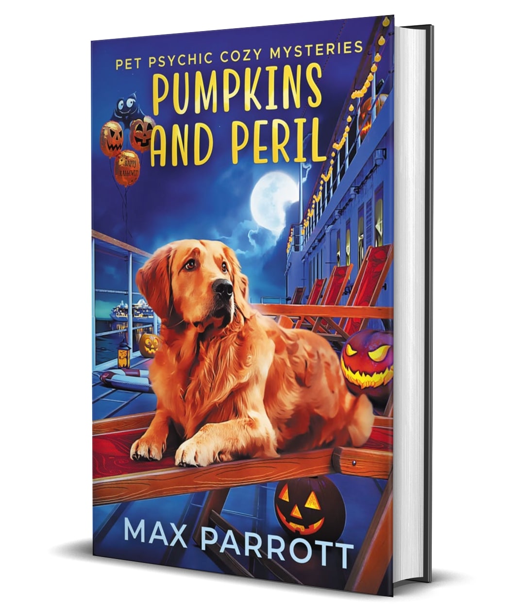 Pumpkins and Peril cozy mystery HARDCOVER