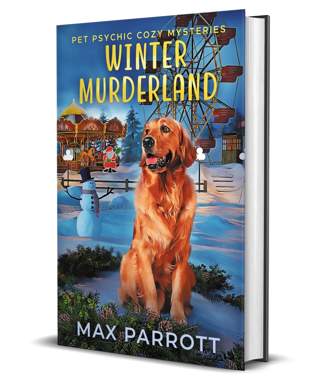 Winter Murderland cozy mystery HARDCOVER